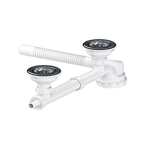 سیفون اکسترا فلت دو لگنه فانتزی بدون سرریز